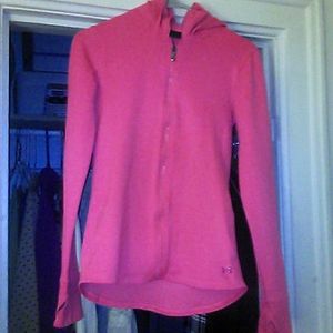 A hot pink Under Amour sweater